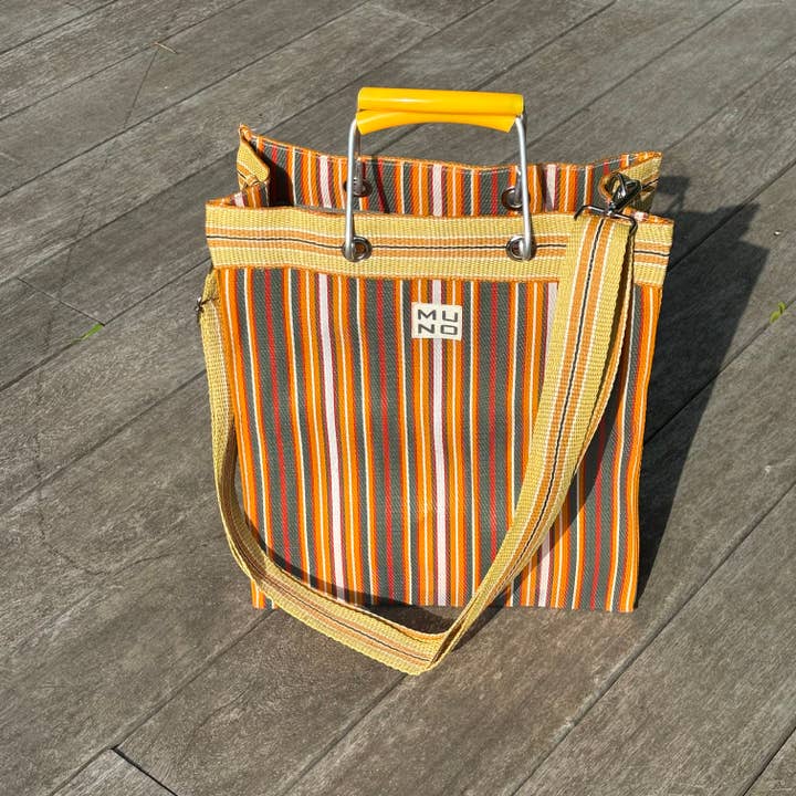 Muno - Wholesale Tote Bag - Women's - Recycled Nylon Tote - Sunset Stripe2