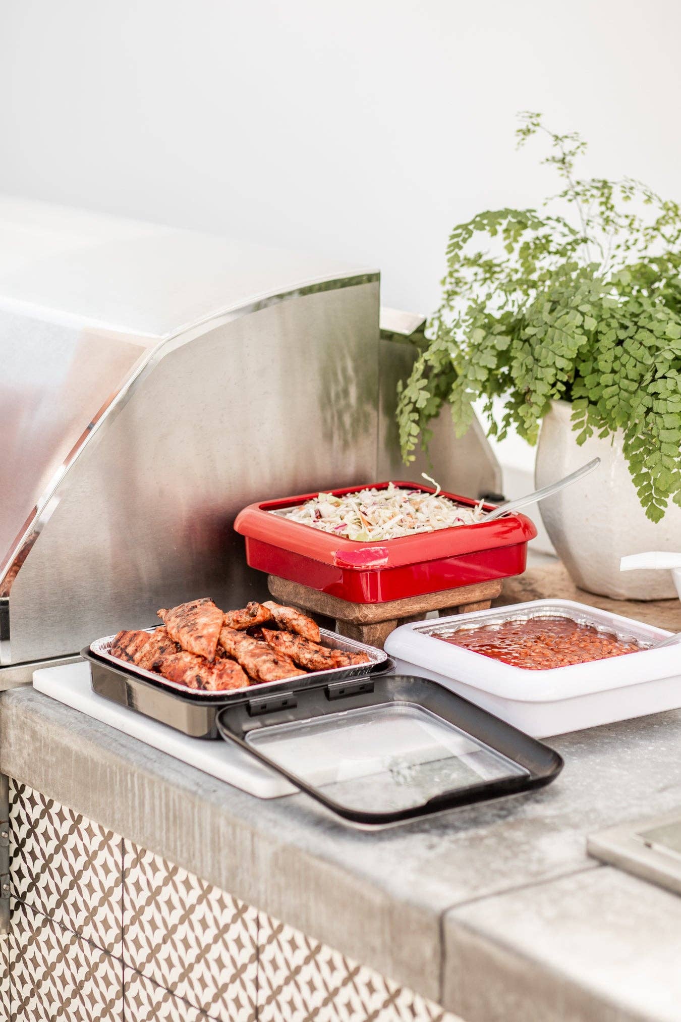 Fancy Panz - Wholesale Casserole Carrier - Square Set - 8x8 Pan Frame w/ Lid & Serving Spoon - Red4