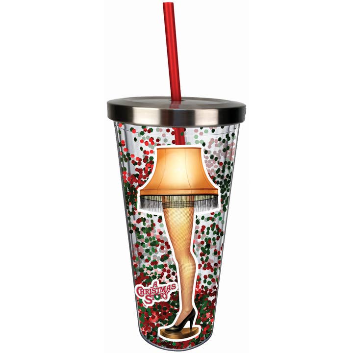 Leg Lamp Glitter Cup for wholesale by Spoontiques, Inc