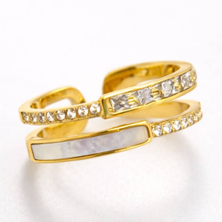 Anel Serenella por atacado de Poudre Bijoux