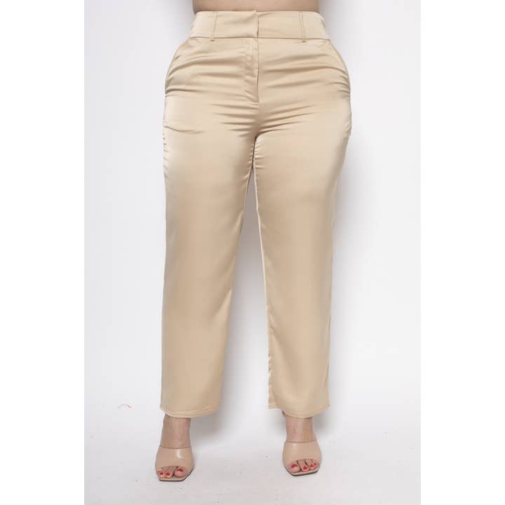 SATIJNEN BROEKBROEK MET RECHTE PIJPEN IN GROTE MATEN voor wholesale door Curve Market