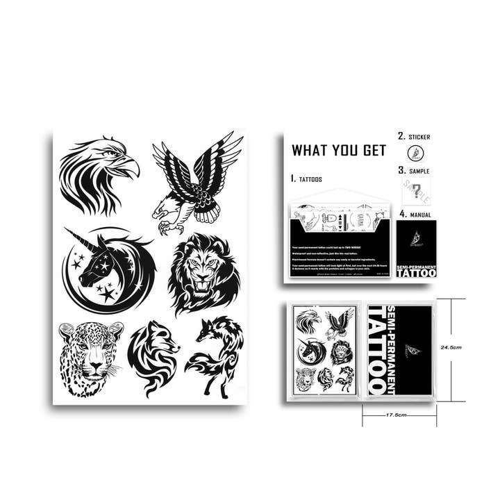 AWAKEN Semi-permanenta Tatueringar Klistermärken Temporära Tatueringar för wholesale av Awaken