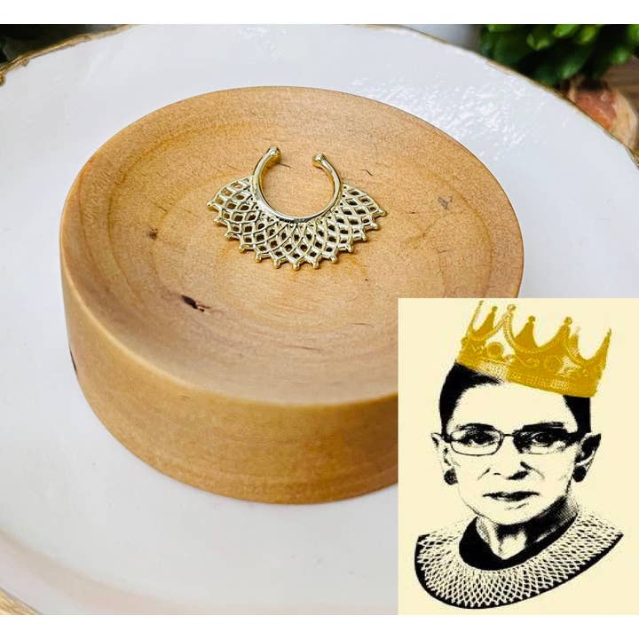 Zahav Jewelry – Brincos de argola por atacado – Ouro maciço 14kt | RBG - Design de gola esque | Ouro maciço | Piercing Daith | Aro de septo | Aros para o nariz | Joias de Moda Septum Clicker I2