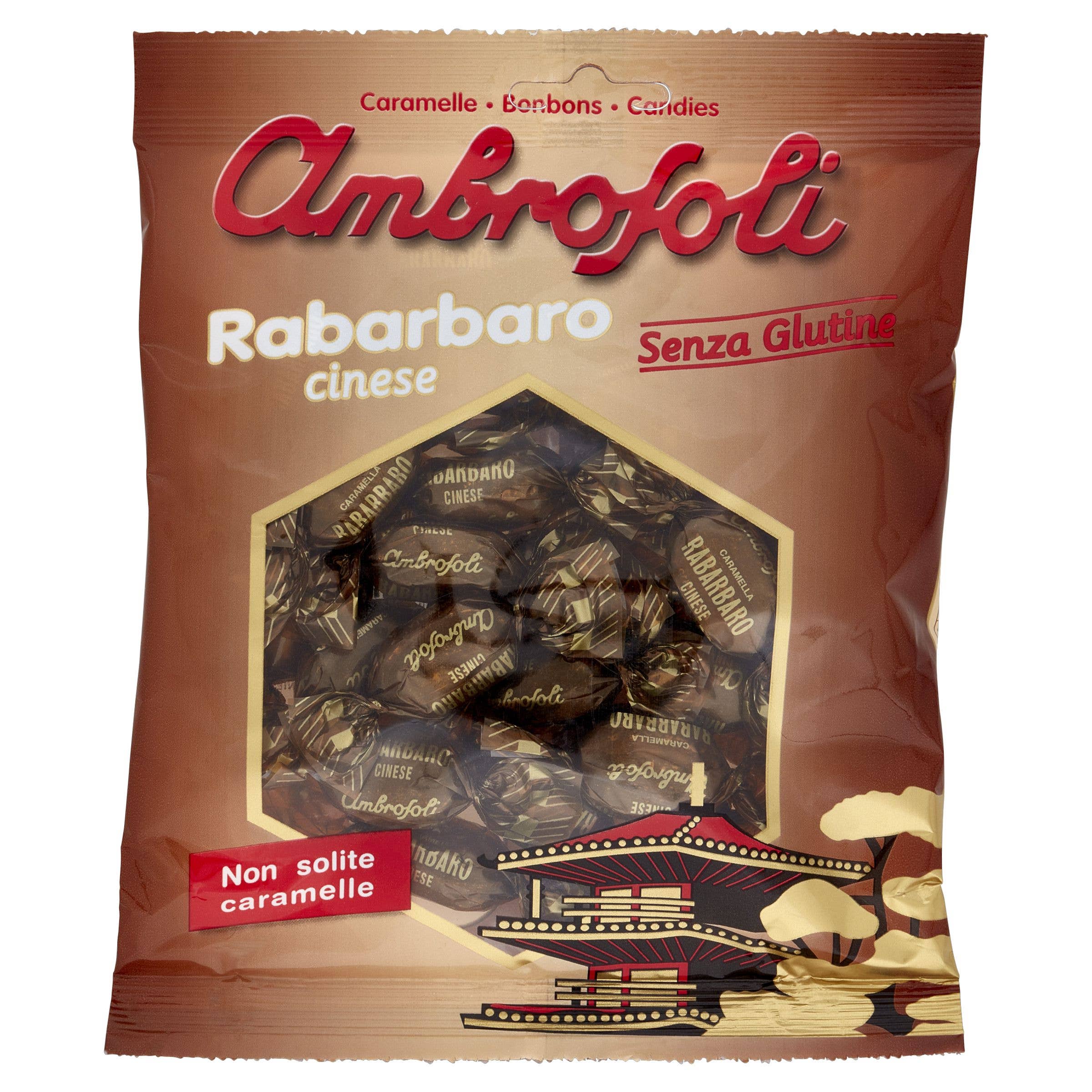 Ambrosoli - Wholesale Caramel - 210513C - Ct.20 Bags Gr.150 Rhubarb Candies1