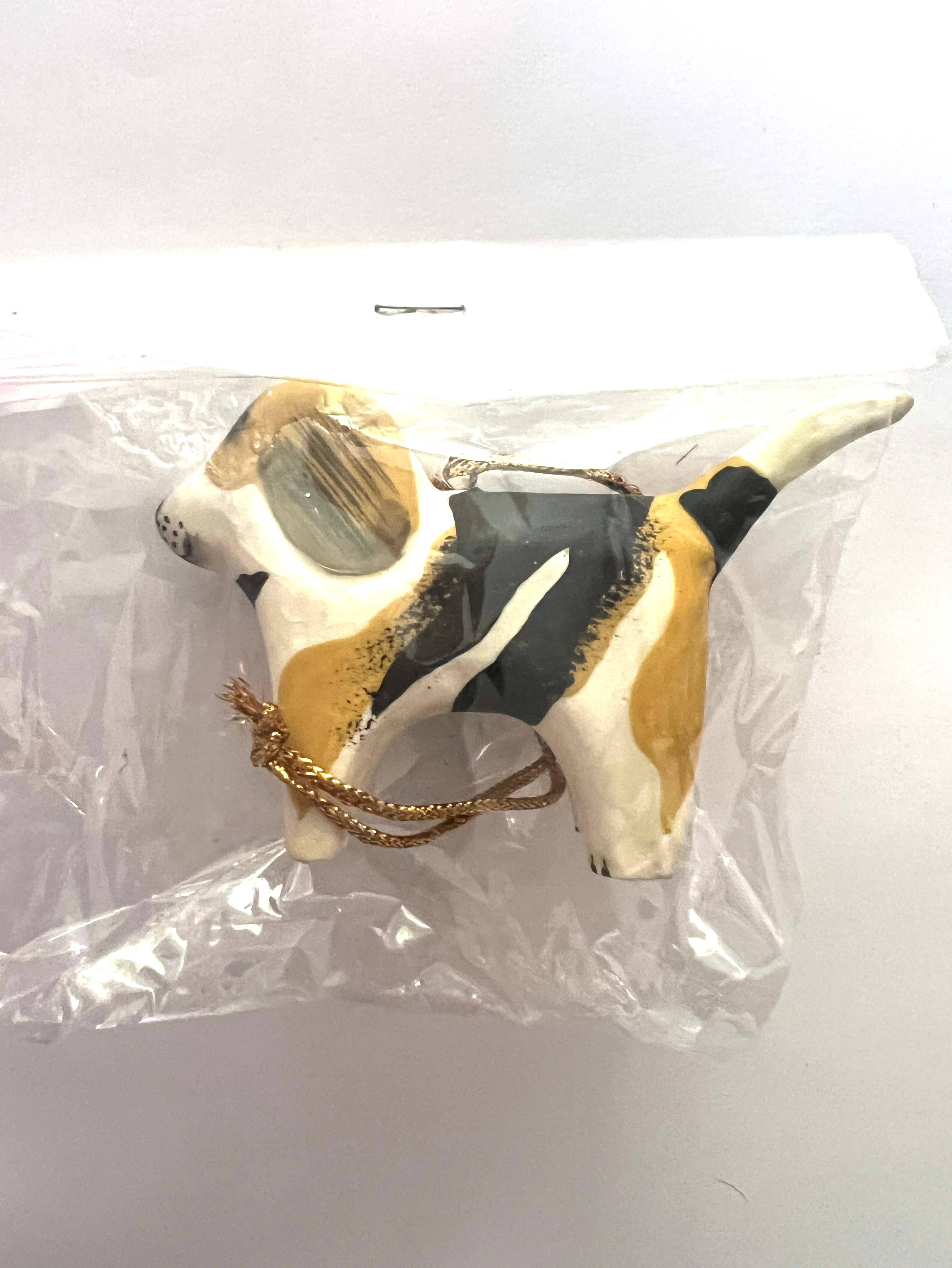 Erik & Mike - Wholesale Ornament - Dog Christmas ornament wood2