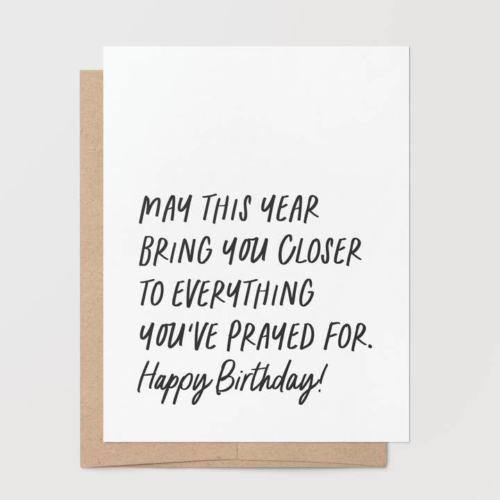 Christian Birthday – You've Prayed For Greeting Card for wholesale by Goodly Press | Modern Cards for Life’s Real Moments