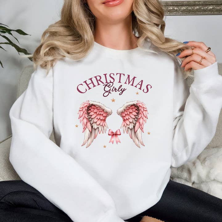 Christmas Girly Sweatshirt for wholesale by Londas Tees and Tumblers