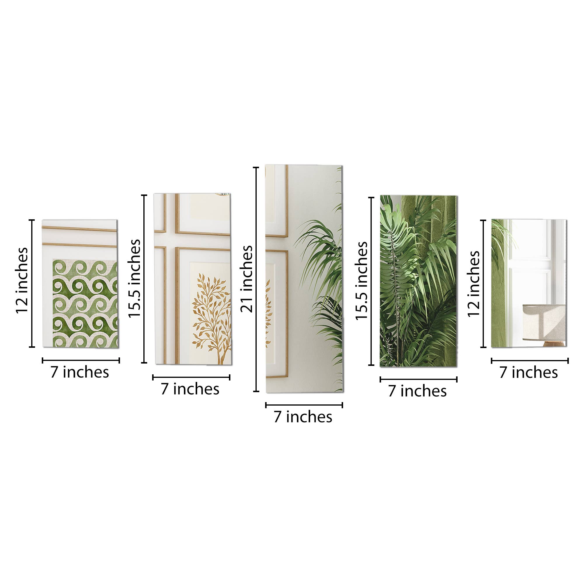 Americanflat - Wholesale Wall Mirror - Peel and Stick Mirror Tiles, Art Deco 5 Pieces7