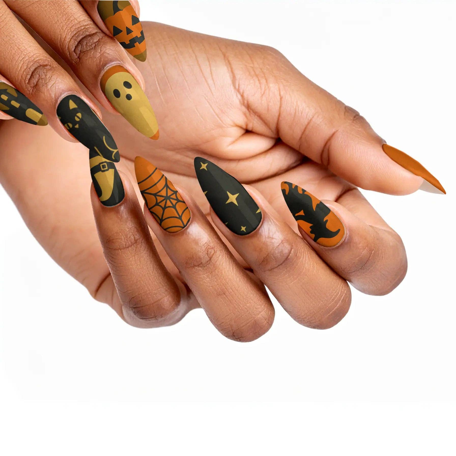 FYNE BODY - Wholesale Press-on/fake nails - Ghoul's Gold Glamour Halloween Press-On Nails31