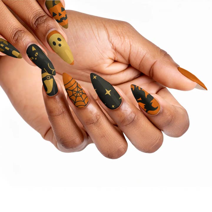 FYNE BODY - Wholesale Press-on/fake nails - Ghoul's Gold Glamour Halloween Press-On Nails31