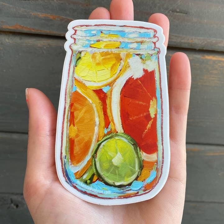 Citrus Fruit Vinyl Sticker for wholesale by Mckenzie Kvalsten