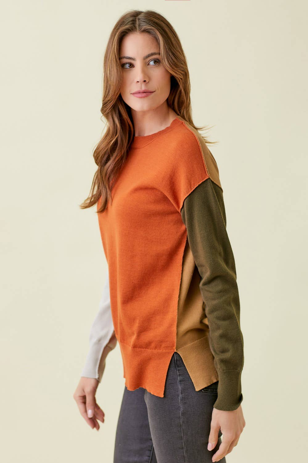 Mystree – Engroshandel Pullover - Dame – 57638 Color Block Pullover Sweater4