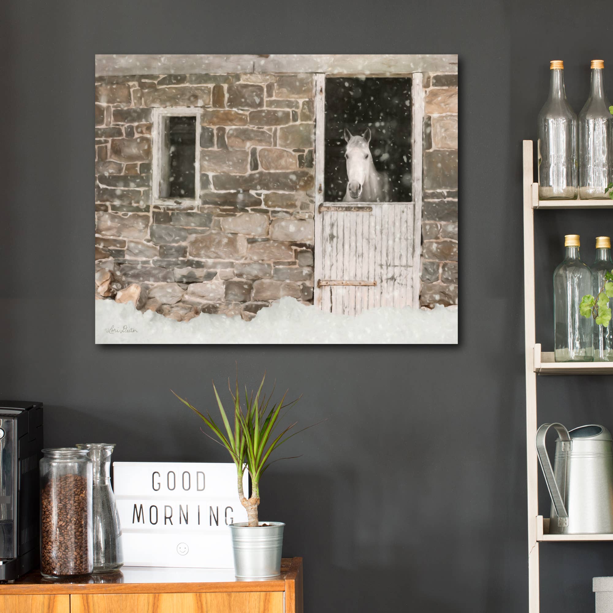 Courtside Market - Wholesale Art Print - Snowed in Horse Gallery - Wrapped Canvas Wall Art1