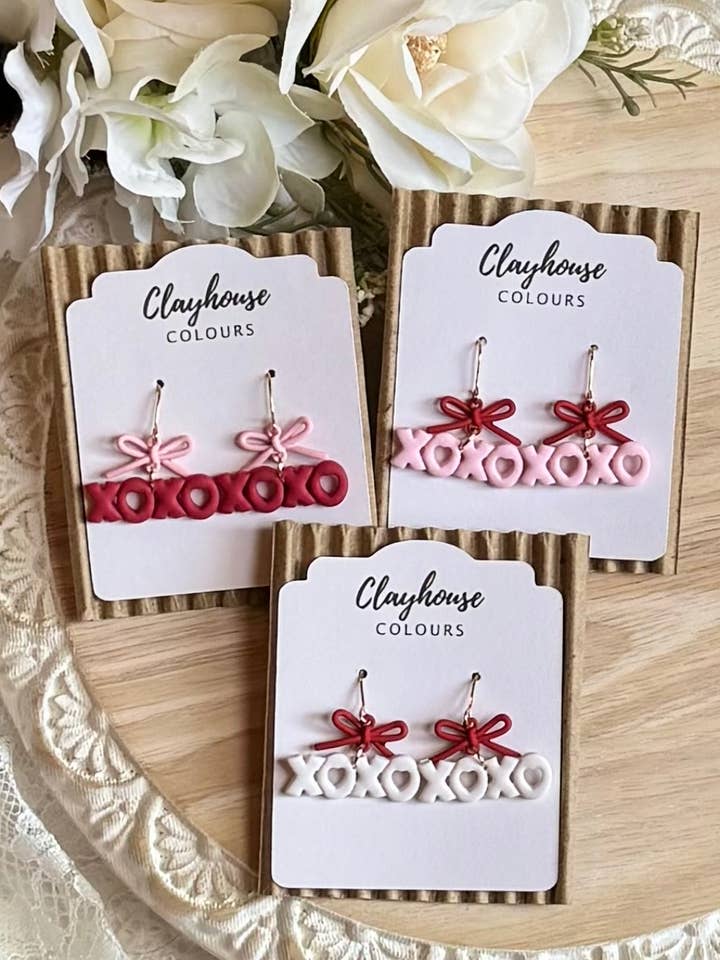 Valentine’s Day Earrings for wholesale by Clayhouse Colours
