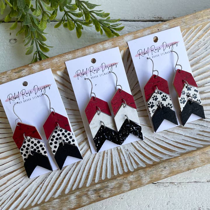 Chevron School Spirit - Crimson for wholesale by Rebel Rose Designs by Brook