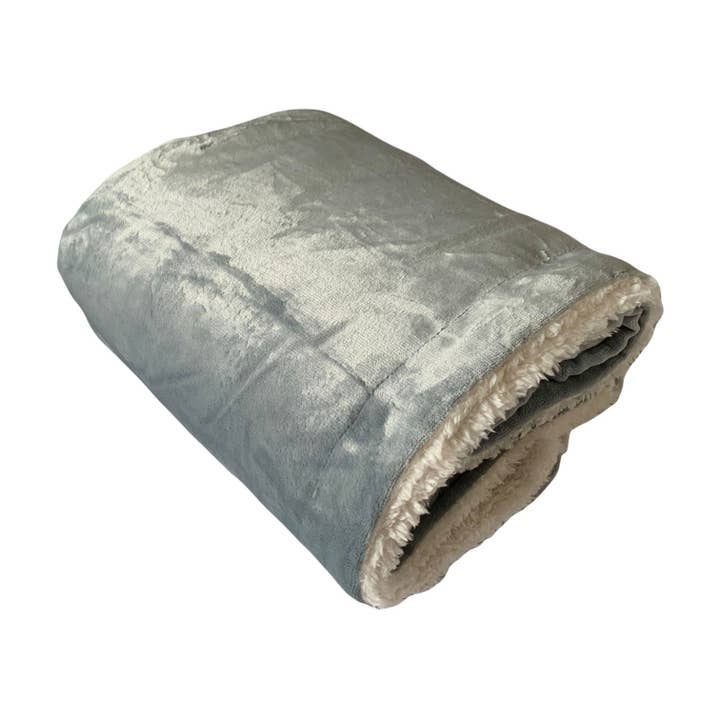Le comptoir de la plage - Venta al por mayor Mantas de sofá - Tela polar con forro polar «Mouton» gris claro - Noël