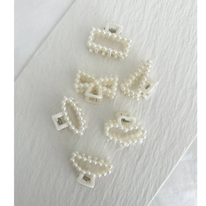 Assorted Graceful Pearl-Embellished Hair Claw (DARCY) for wholesale on Faire0