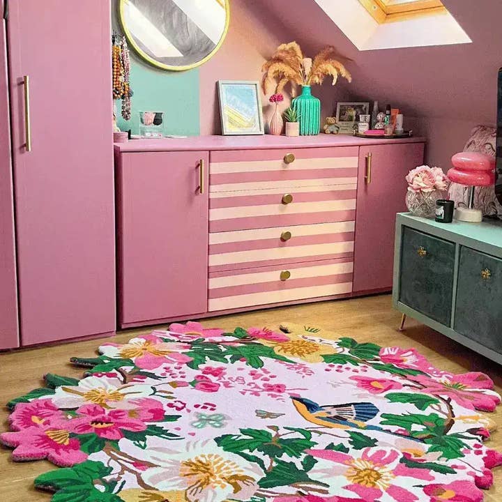 Kromatisk Bloom Handtuftad Rund Matta - Livfull för wholesale av Maia Homes