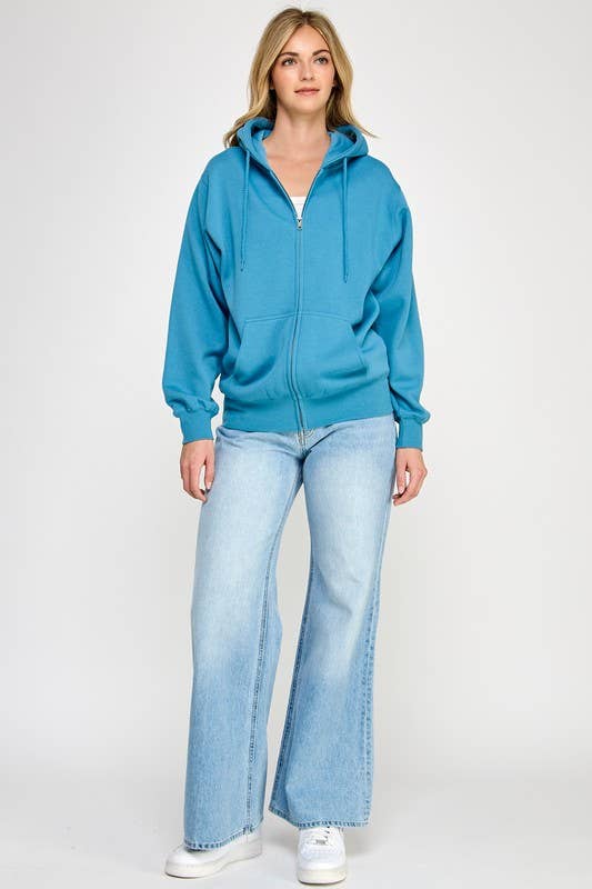 Vanilla Monkey - Wholesale Hoodie - Women's - Oversized Fleece Boyfriends Fit Zip Up Jacket8