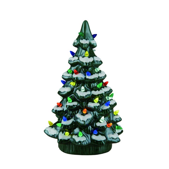 Transpac - Wholesale Decorative Figurine - SALE Ceramic 14 in. Green Christmas Light Up Tree Decor