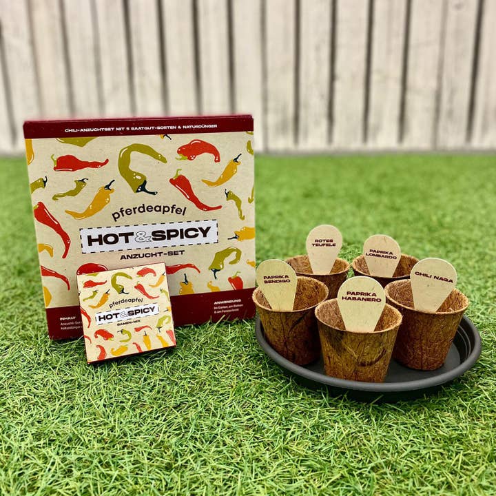 HOT & SPICY cultivation set incl. 5 varieties of organic chilli seeds for wholesale by Pferdeapfel - Wir lieben Pflanzen