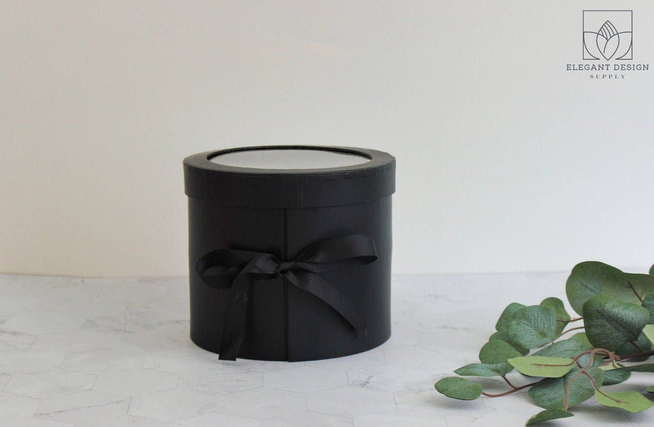 Elegant Design Supply – Engroshandel Gaveæske – To lag rund blomsterkasse med klart låg4
