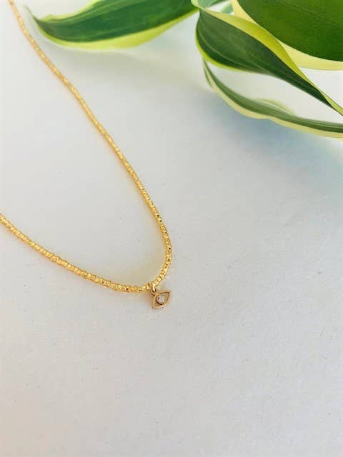 Beaded Evil Eye Necklace for wholesale by Kennedy Shae