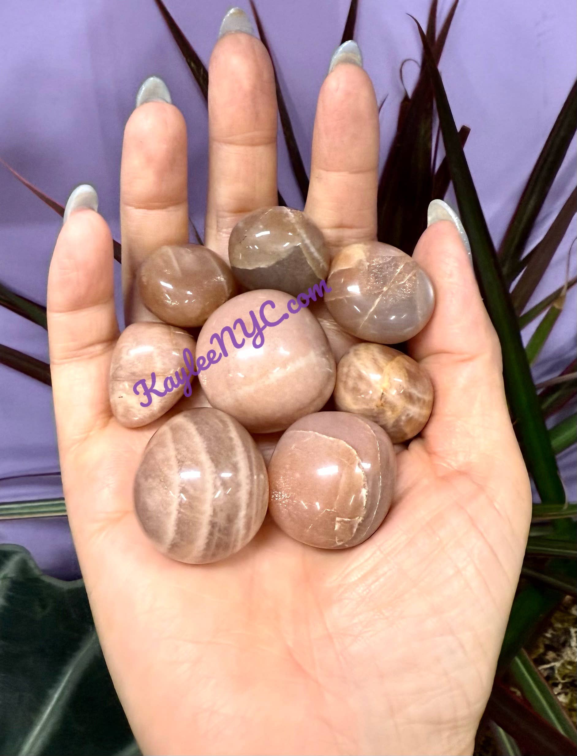 KayleeNYC - Wholesale Spiritual Stone/Crystal - 2 lbs Natural Moonstone Sunstone Tumble Healing Energy6