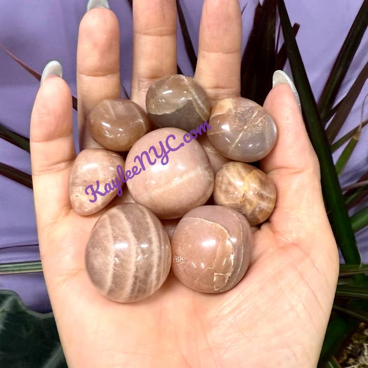 KayleeNYC - Wholesale Spiritual Stone/Crystal - 2 lbs Natural Moonstone Sunstone Tumble Healing Energy6