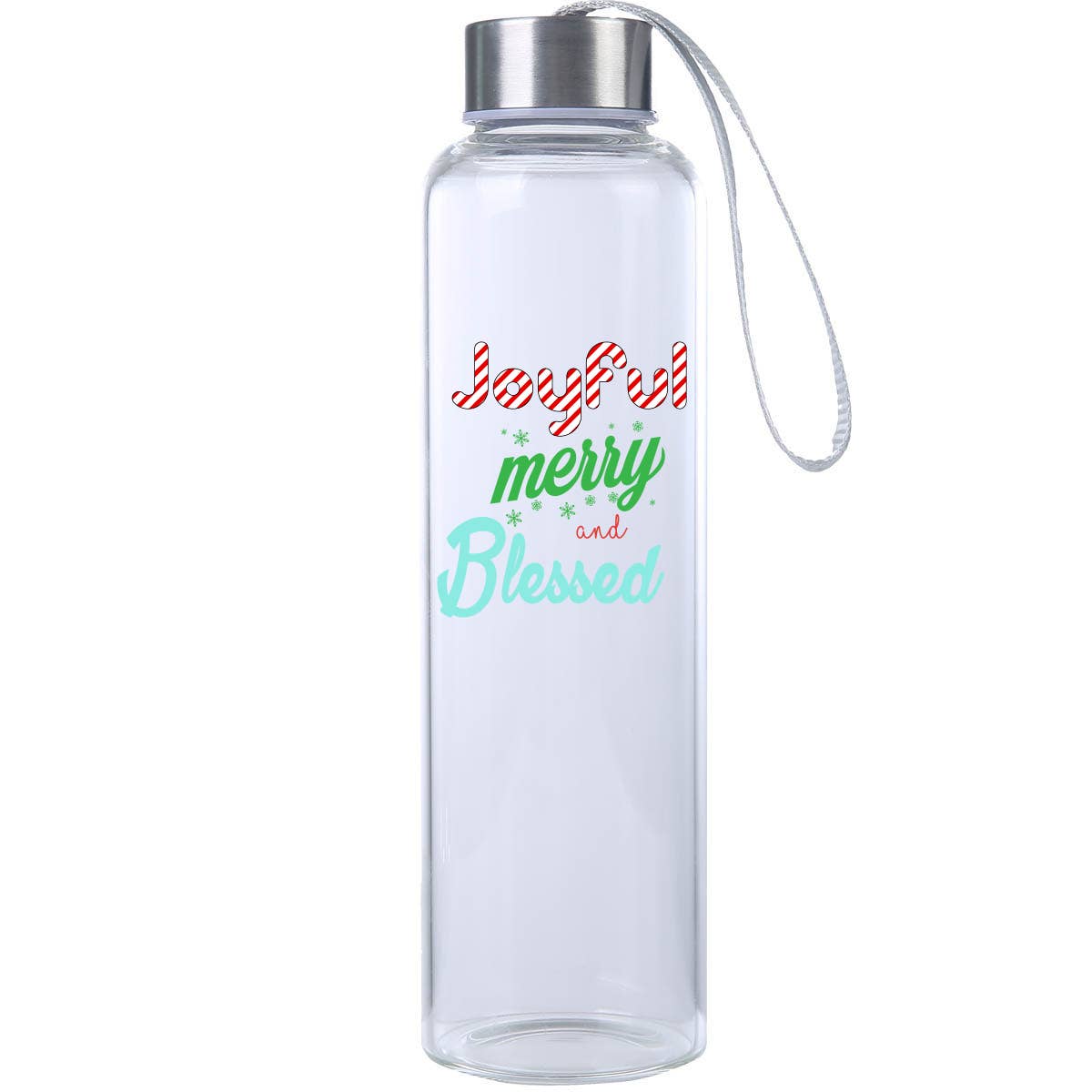 Made2Order - Wholesale Water Bottle - Christmas Holiday Glass Water Bottle16