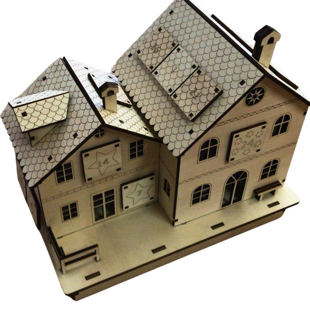 Fustik - Wholesale Advent Calendar - Wooden House Advent Calendar2