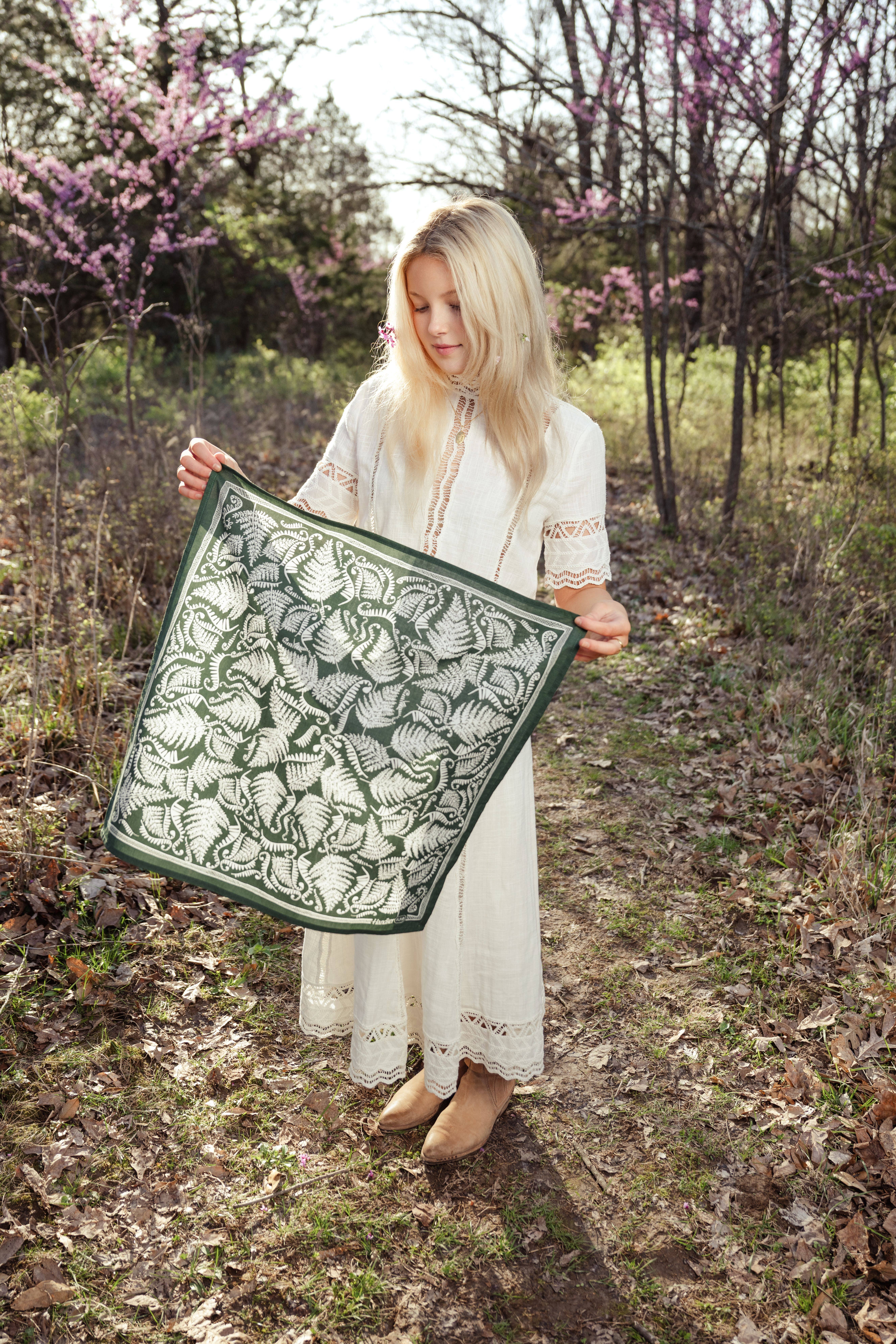 Handker Bandanas - Wholesale Bandana - Unisex - No. 139 Fern Bandana  4