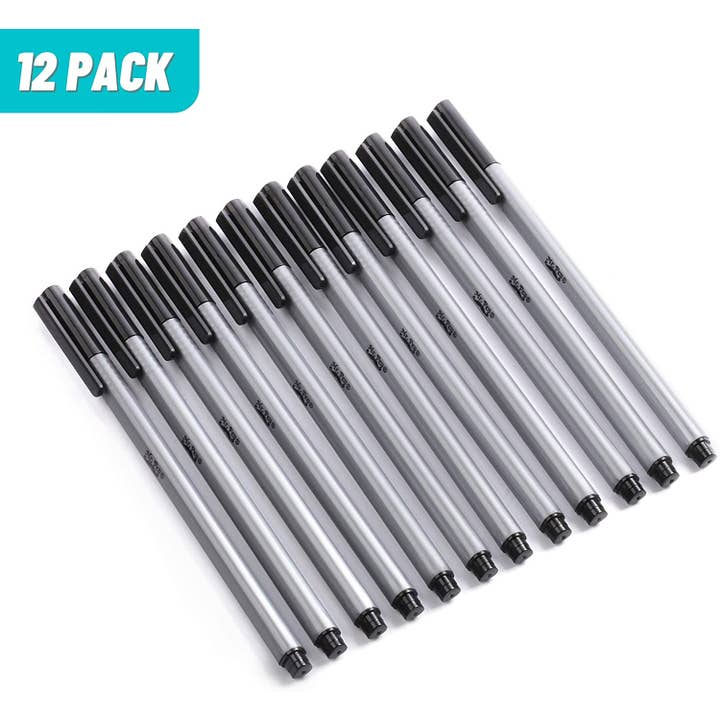 Mr. Pen – Großhandel Stift – Mr. Pen Fineliner-Kugelschreiber, Schwarz, 12er-Pack