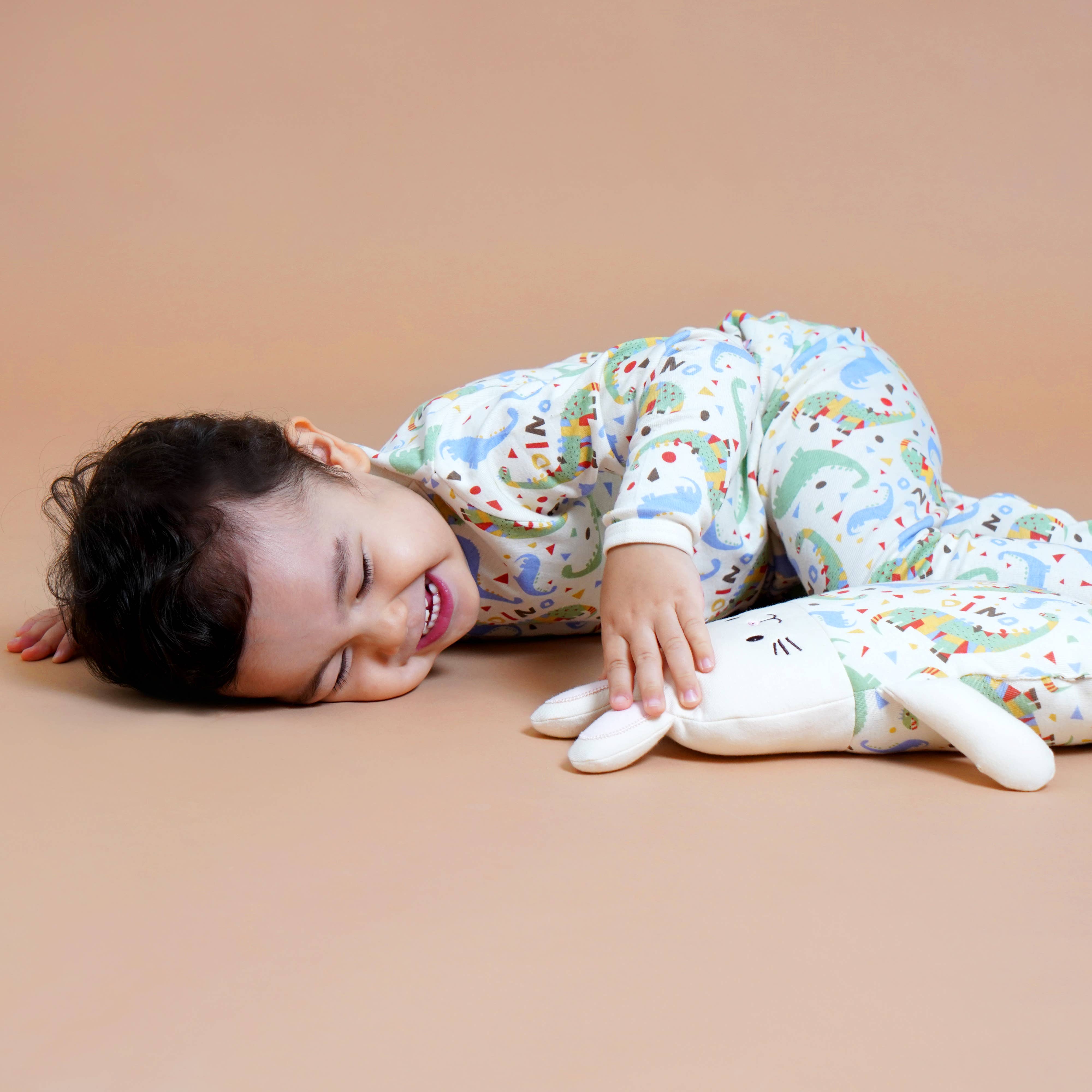 WithOrganic - Wholesale Sleepwear Set - Kids - Organic Pajama Set with Matching Security Doll - Dinosaur6