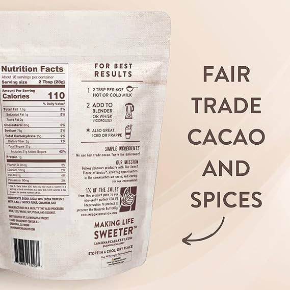 La Monarca Bakery - Wholesale Hot Cocoa Mix/Kit - Mexican Hot Chocolate 10 oz Pouch1