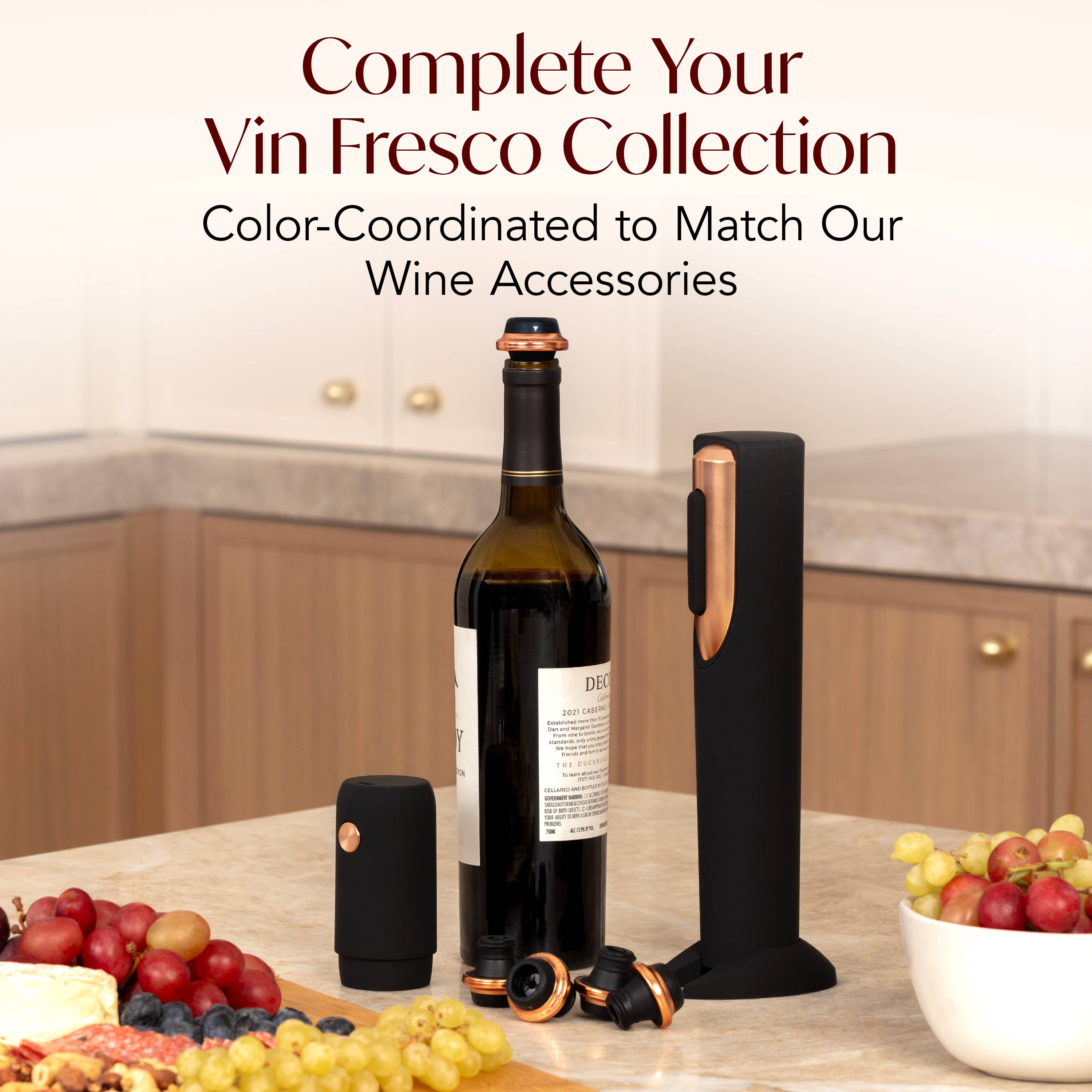 Vin Fresco - Wholesale Wine Tool Set - Vin Fresco Electric Wine Opener, Battery-Powered Corkscrew13