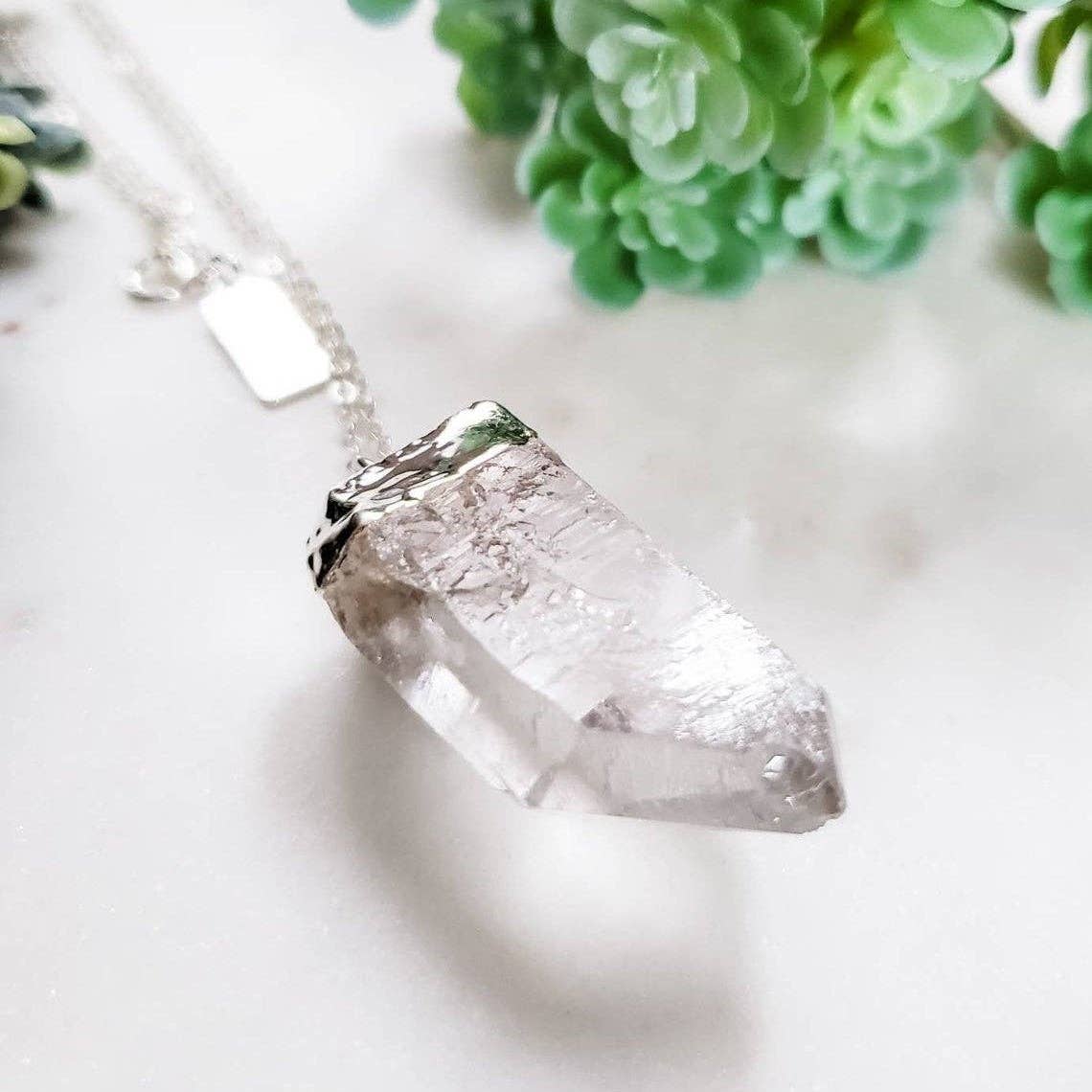 Salt and Sparkle – Colar pingente/pendente por atacado – Colar Boho de Quartzo de Cristal Gigante1