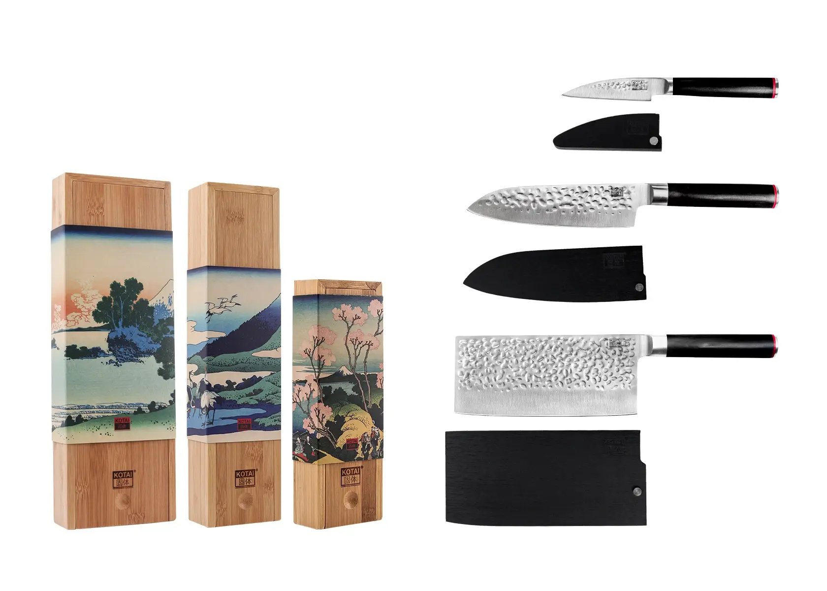 KOTAI - Wholesale Knife Set - Asian 3-Piece Knife Set - Pakka Collection1