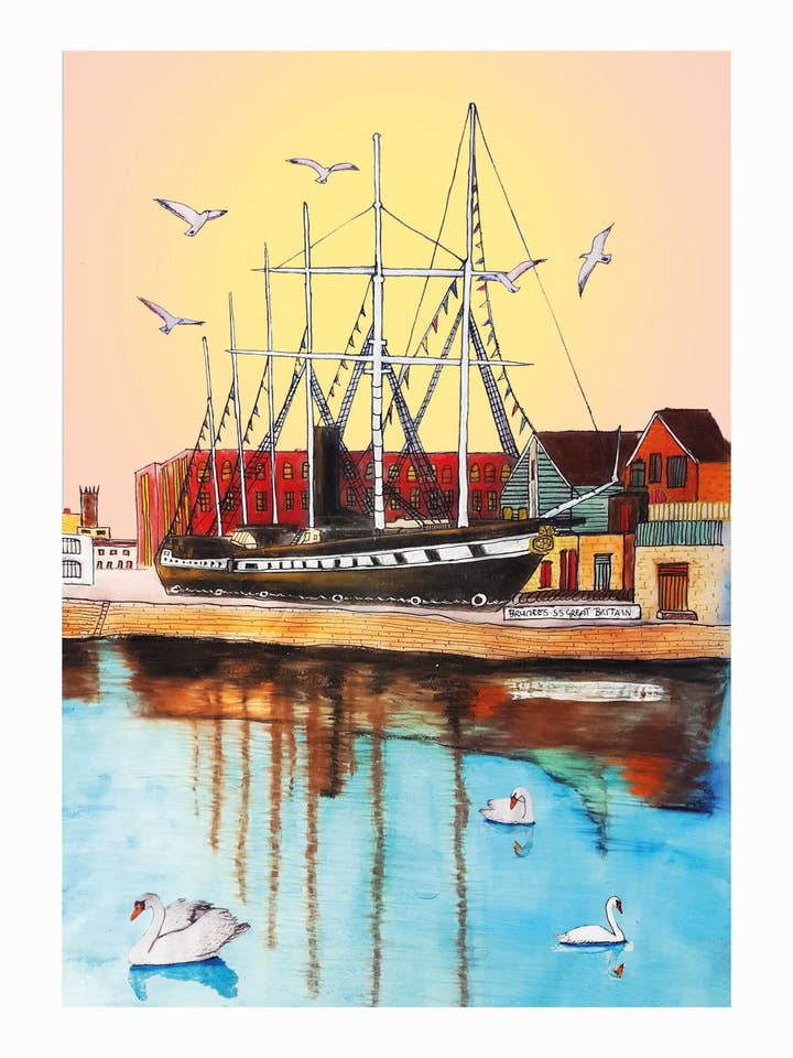 SS Great Britain Card for wholesale by Wildflower cards