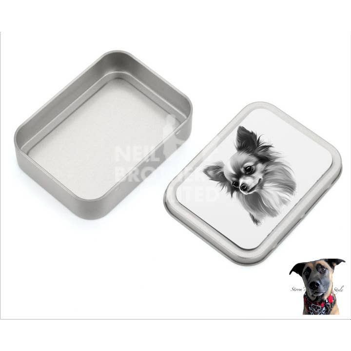Storms Style - Wholesale Pet Treat Jar - Dog - Black and Grey Small Dog Metal Treat Tin - lots of breeds14