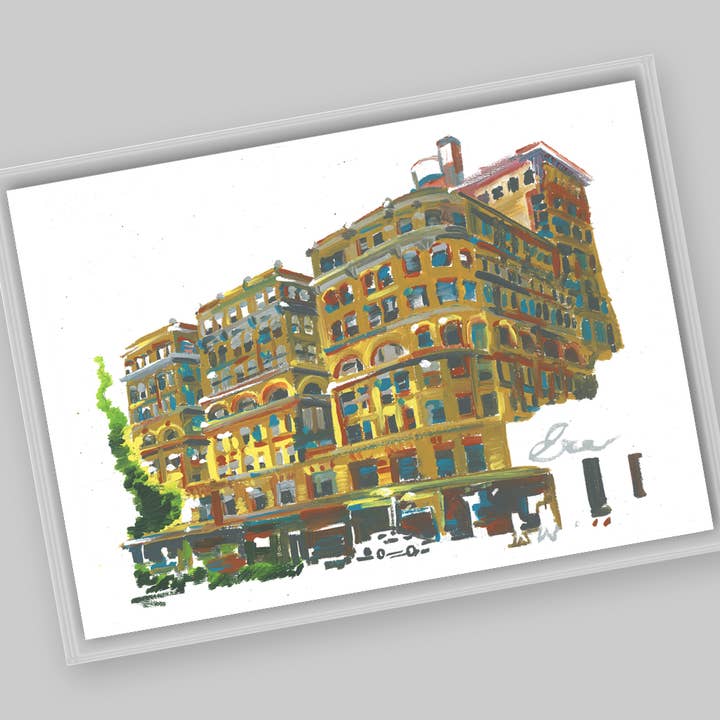 Dallas – Carte postale du bâtiment Wilson pour la vente par Eric Hanson Artwork