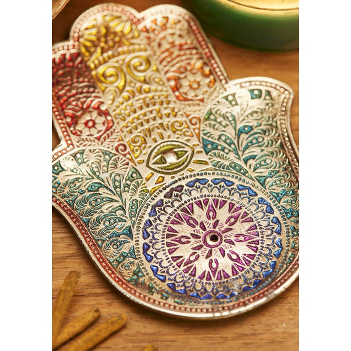 Namaste - Venta al por mayor Portainciensos - Soporte para incienso Rainbow Hamsa