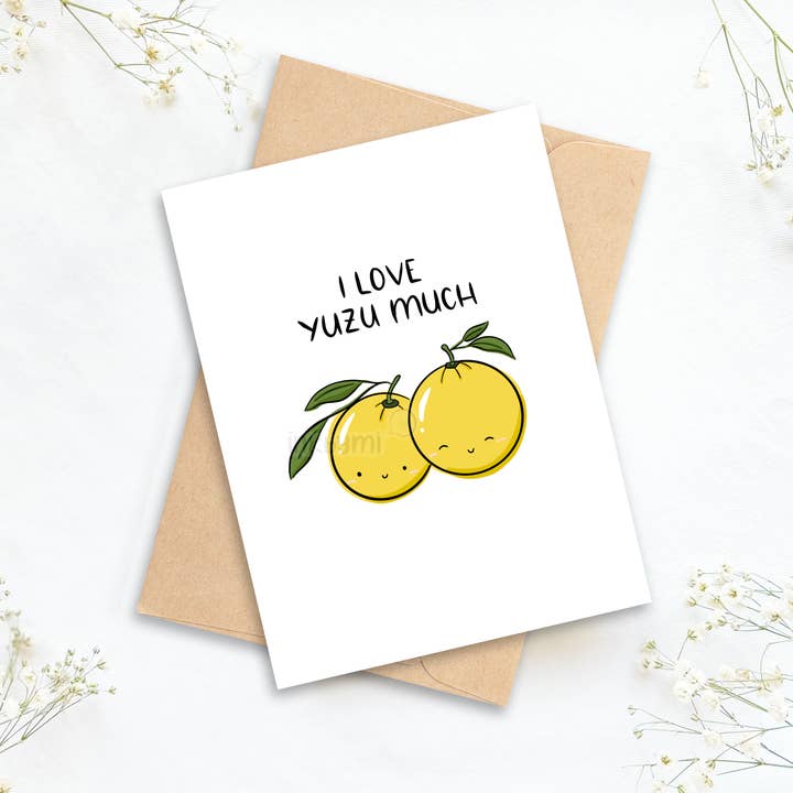 Jag älskar Yuzu mycket gratulationskort för wholesale av inkbymi