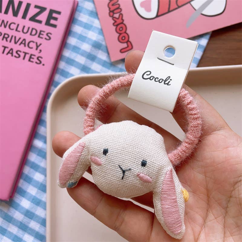 Tourtiwi - Wholesale Hair Tie - Kids - Cute animal hair band, cotton checkered hair tie9