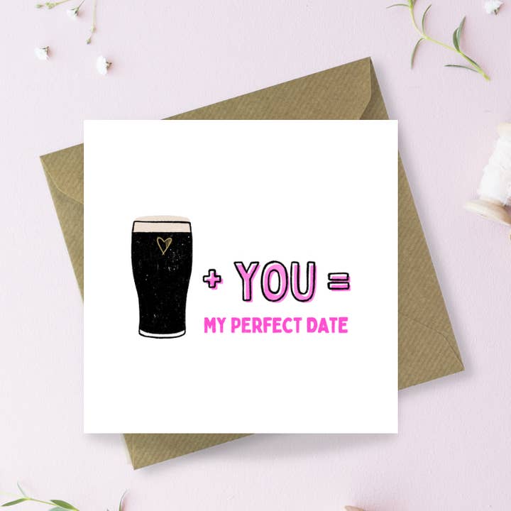 Drink + You Greetings Card for wholesale by Sayers Studio