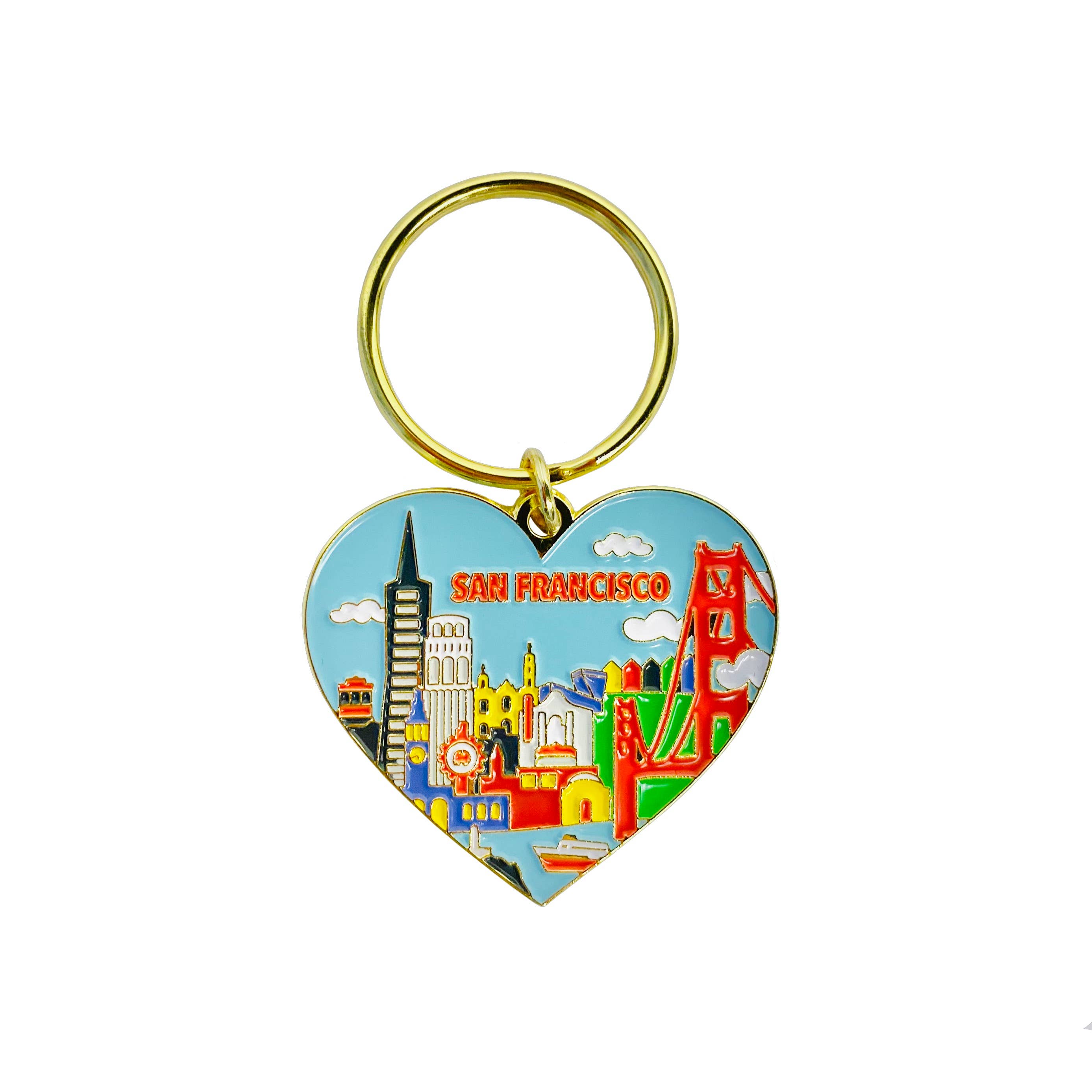 THE FOUND - Wholesale Keychain - Unisex - San Francisco Skyline Heart Keychain1