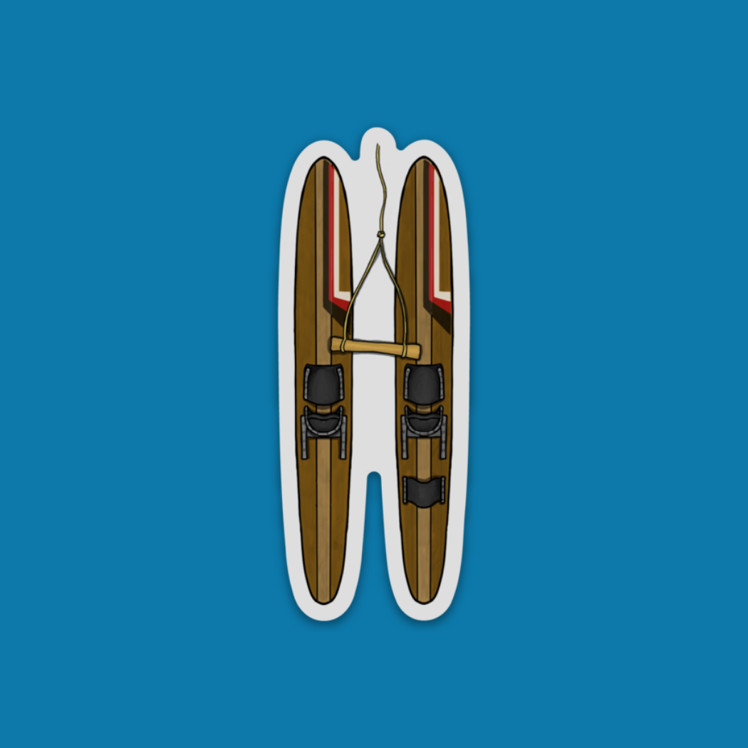 Kevin & Kaia - Wholesale Sticker - Vintage Water Skis - Sticker2
