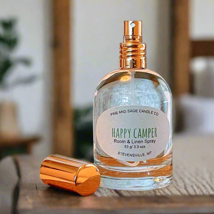 Room and Linen Spray-Happy Camper for wholesale by Pine and Sage Candles