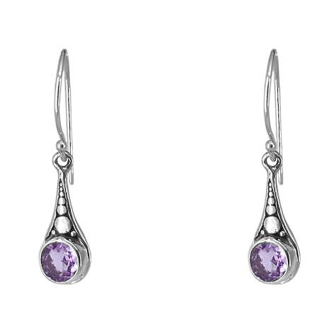 Sterling Silver & Amethyst Dangle for wholesale by SITA