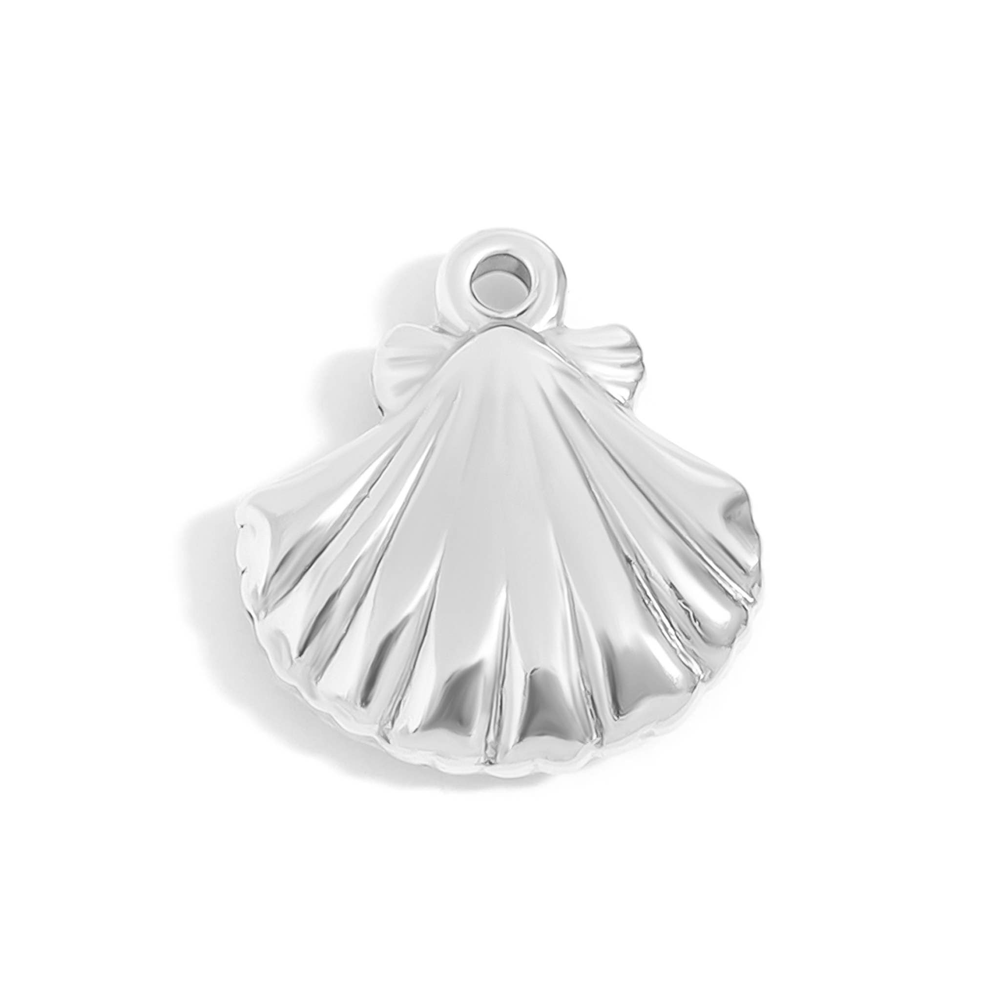 WJW - Wholesale Individual Charm/Pendant - 18K Gold PVD Stainless Steel Clam Shell Charm11